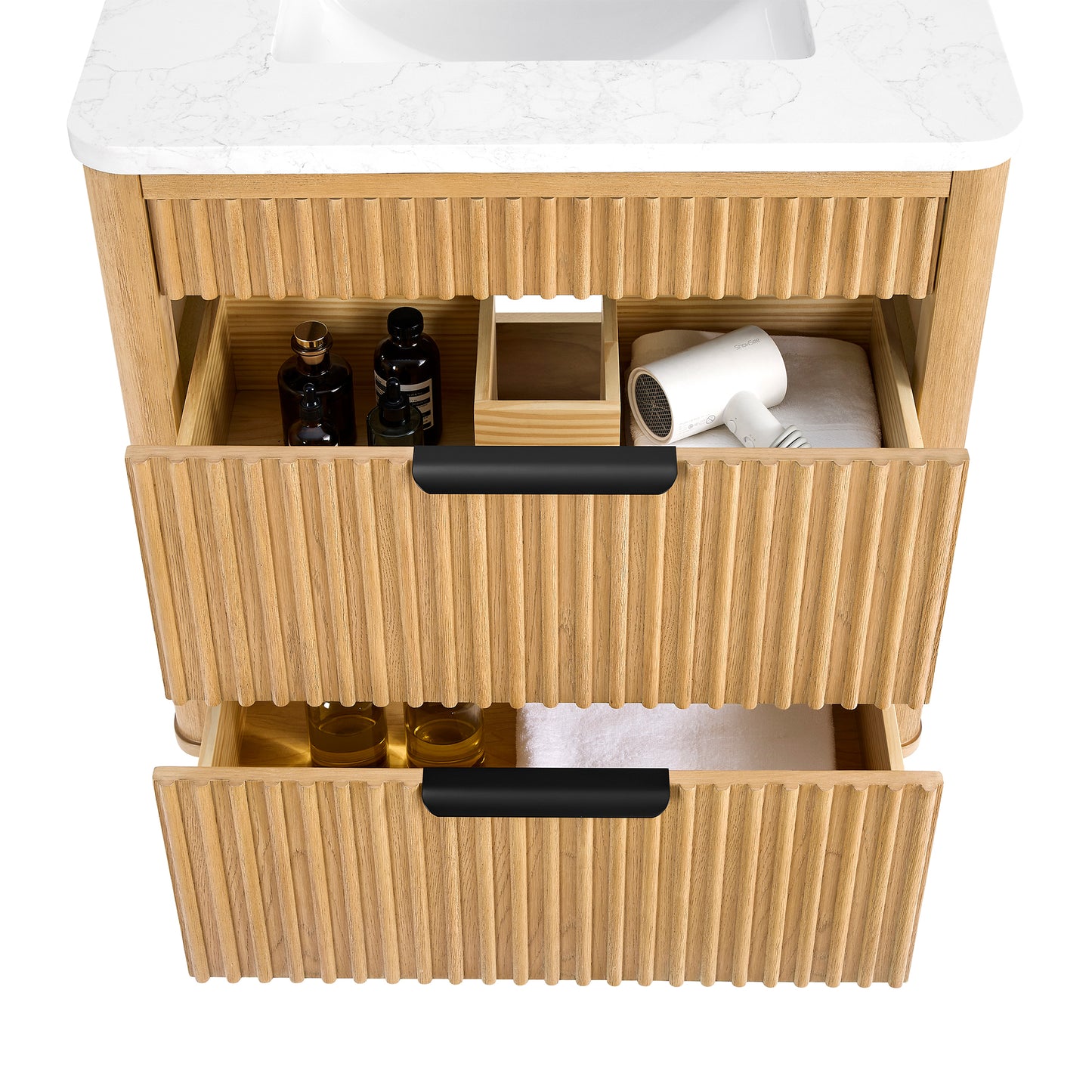Mumbai 36" Single Sink Bath Vanity in Oak Weathering Light Brown