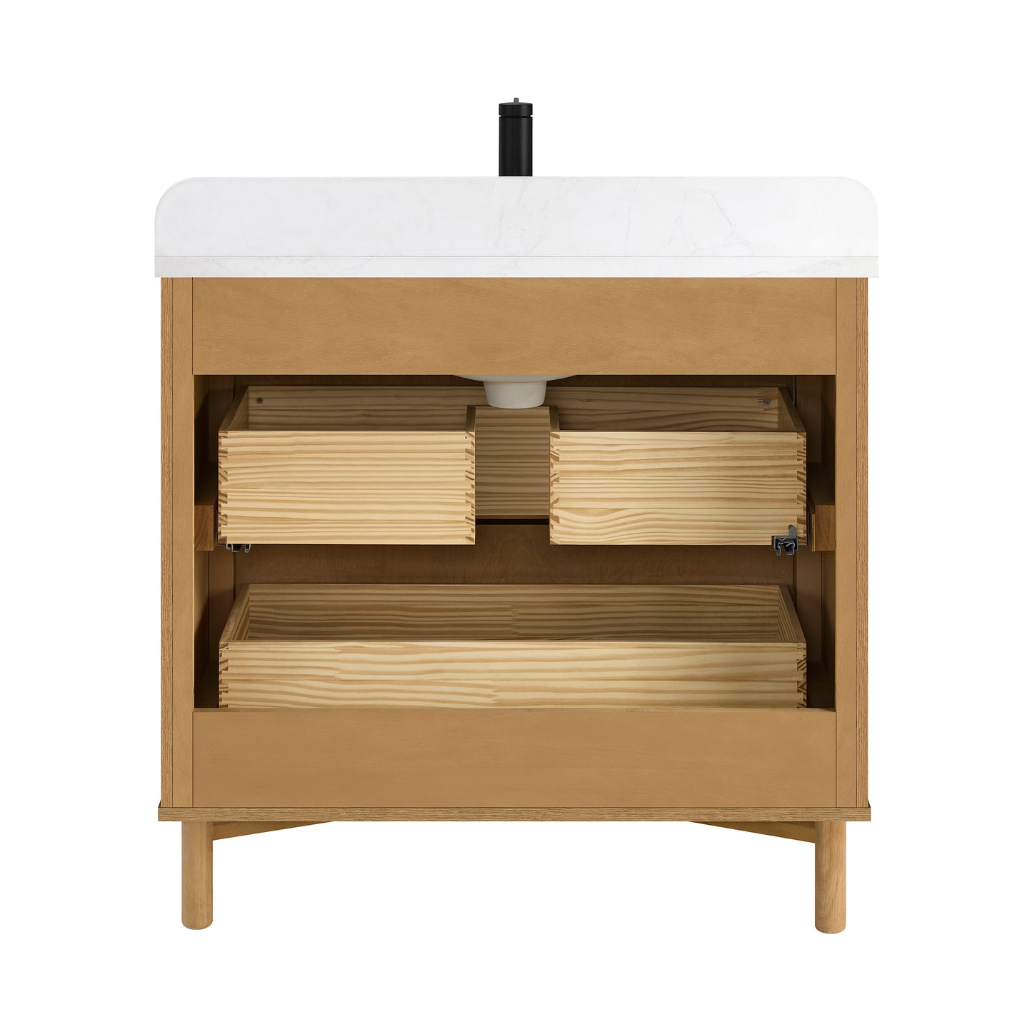 Mumbai 36" Single Sink Bath Vanity in Oak Weathering Light Brown