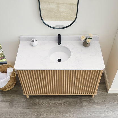 Seoul Bath Vanity with Grain Composite Stone Top