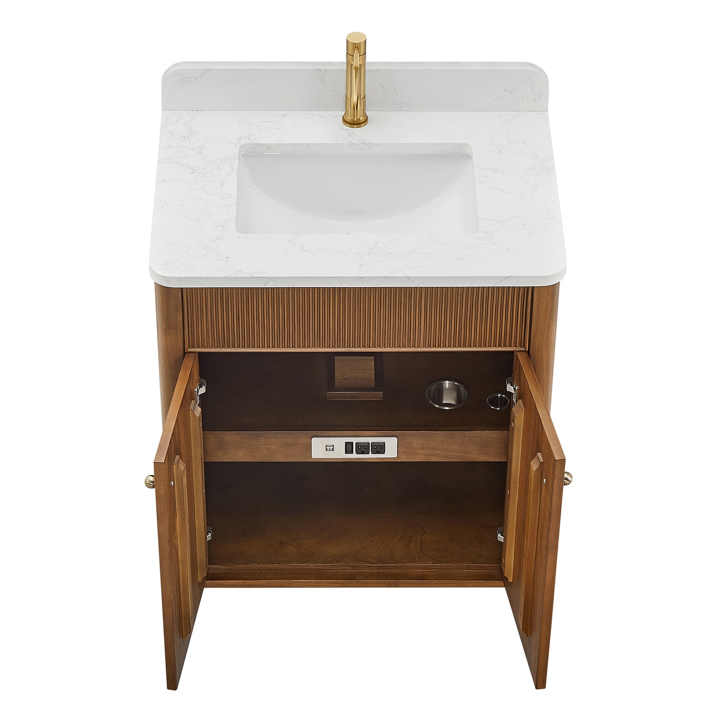 Zogno 30" Single Sink Bath Vanity in Natural Walnut