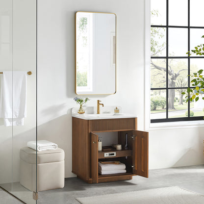 Zogno 30" Single Sink Bath Vanity in Natural Walnut