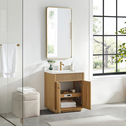 Zogno 30" Single Sink Bath Vanity in Washed Ash Grey