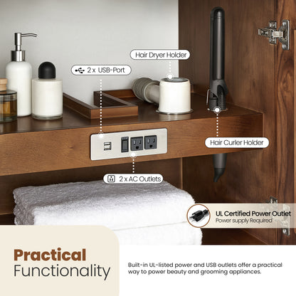 Zogno 36" Single Sink Bath Vanity in Natural Walnut