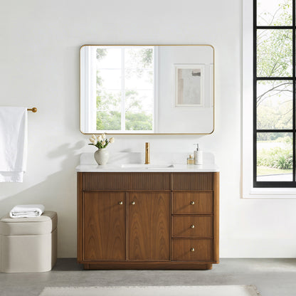 Zogno 48" Single Sink Bath Vanity in Natural Walnut
