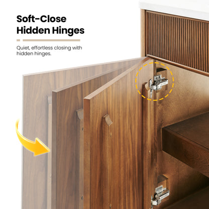 Zogno 48" Single Sink Bath Vanity in Natural Walnut