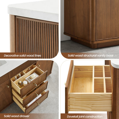 Zogno 48" Single Sink Bath Vanity in Natural Walnut