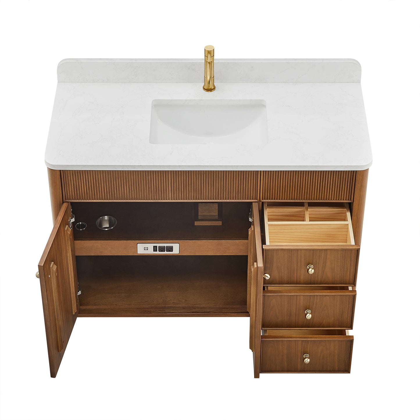 Zogno 48" Single Sink Bath Vanity in Natural Walnut