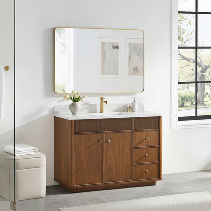 Zogno 48" Single Sink Bath Vanity in Natural Walnut