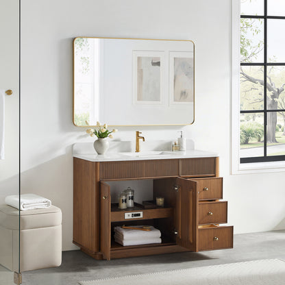 Zogno 48" Single Sink Bath Vanity in Natural Walnut