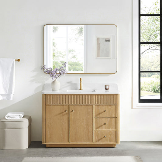 Zogno 48" Single Sink Bath Vanity in Washed Ash Grey