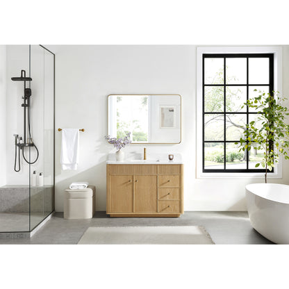 Zogno 48" Single Sink Bath Vanity in Washed Ash Grey