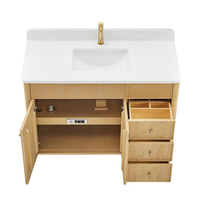Zogno 48" Single Sink Bath Vanity in Washed Ash Grey