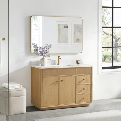 Zogno 48" Single Sink Bath Vanity in Washed Ash Grey