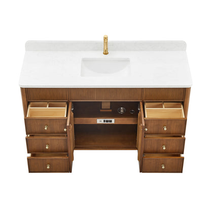 Zogno 60" Single Sink Bath Vanity in Natural Walnut