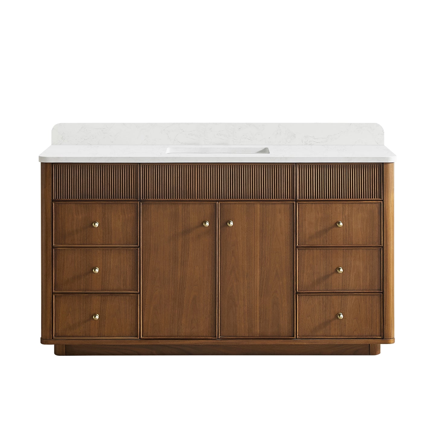 Zogno 60" Single Sink Bath Vanity in Natural Walnut