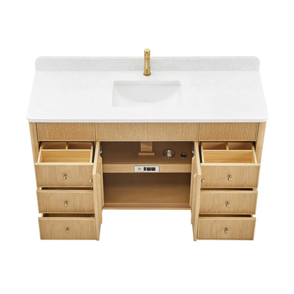 Zogno 60" Single Sink Bath Vanity in Washed Ash Grey