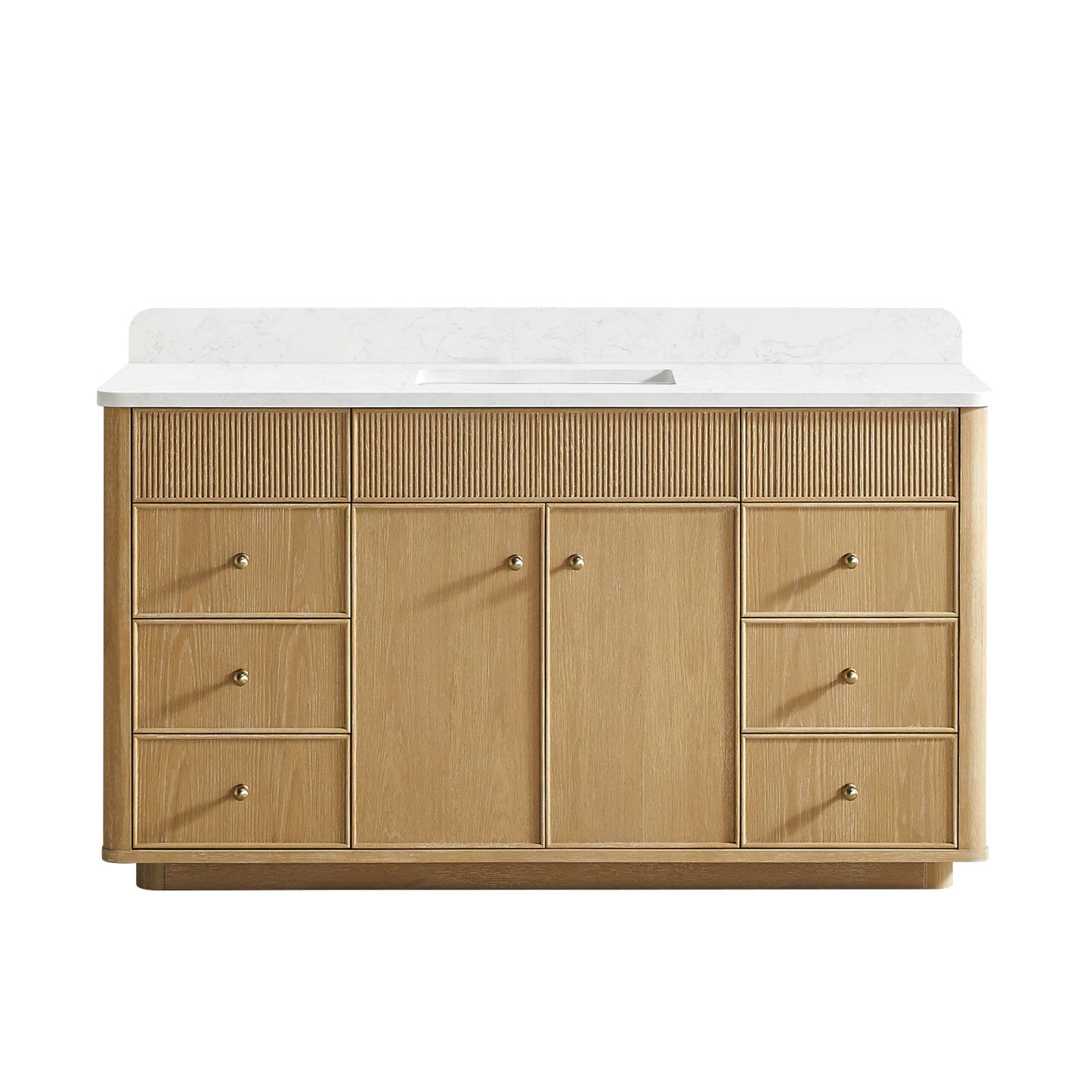 Zogno 60" Single Sink Bath Vanity in Washed Ash Grey