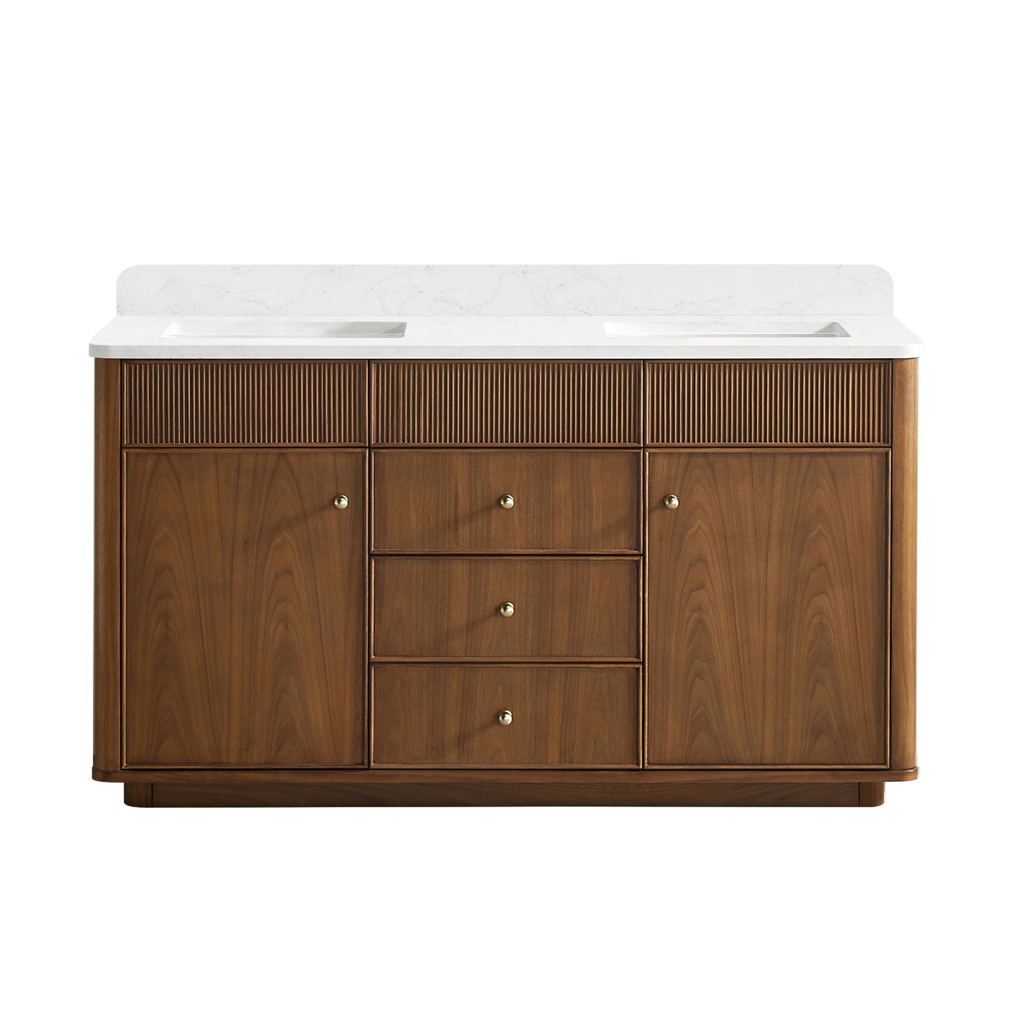 Zogno 60M" Double Sink Bath Vanity in Natural Walnut