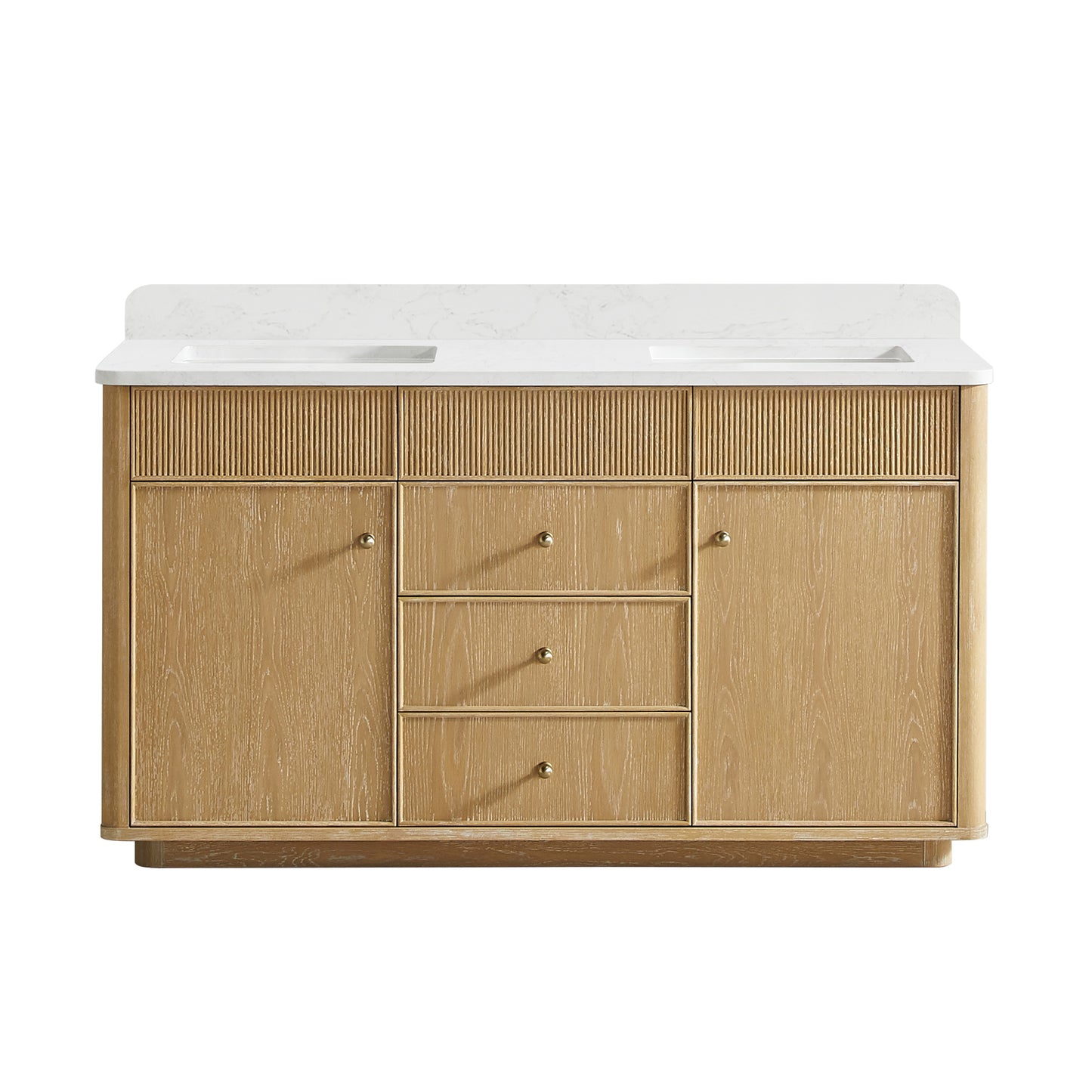Zogno 60M" Double Sink Bath Vanity in Washed Ash Grey