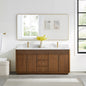 Zogno 72" Double Sink Bath Vanity in Natural Walnut