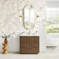 Zanica 36" Single Sink Bath Vanity in Oak Light Walnut