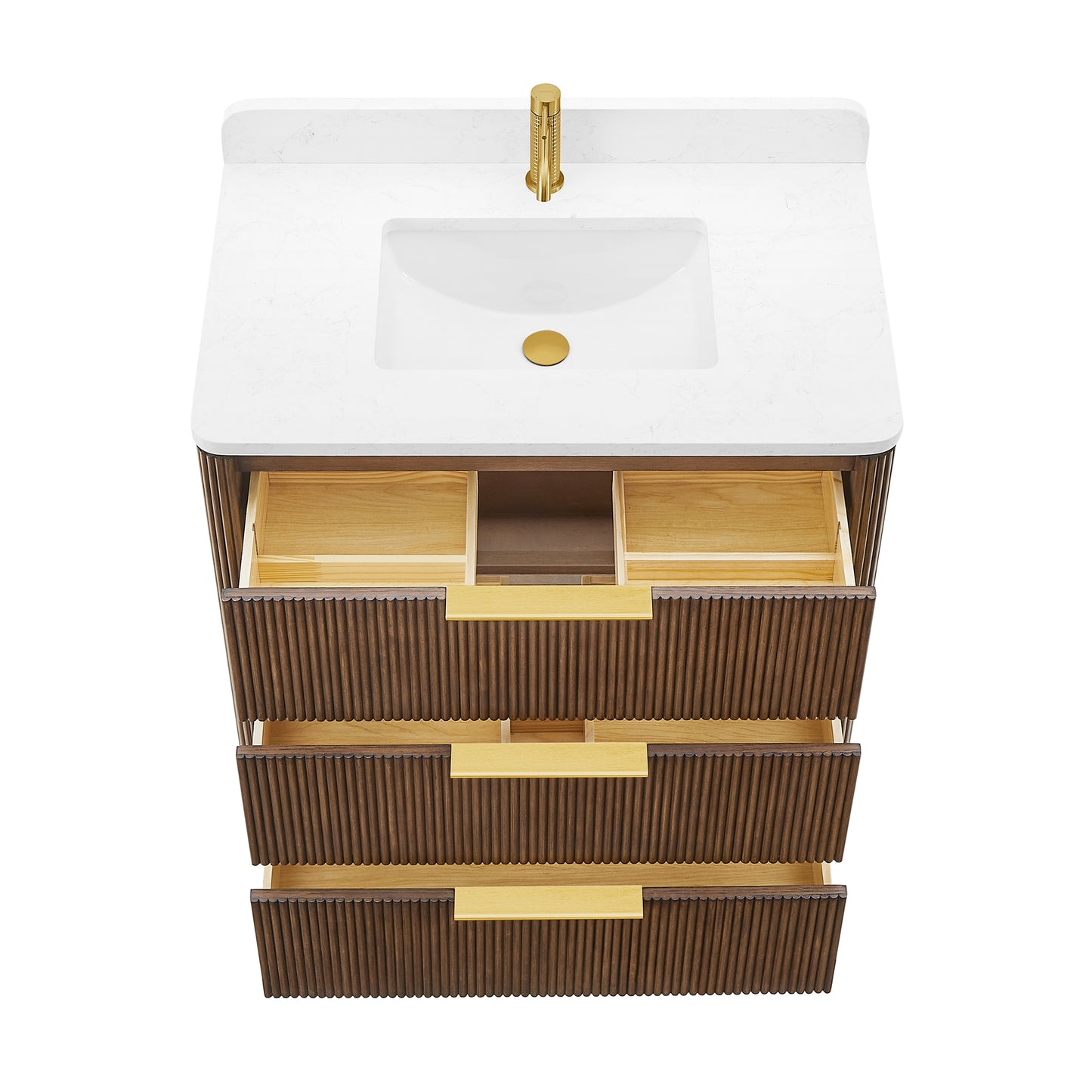 Zanica 36" Single Sink Bath Vanity in Oak Light Walnut