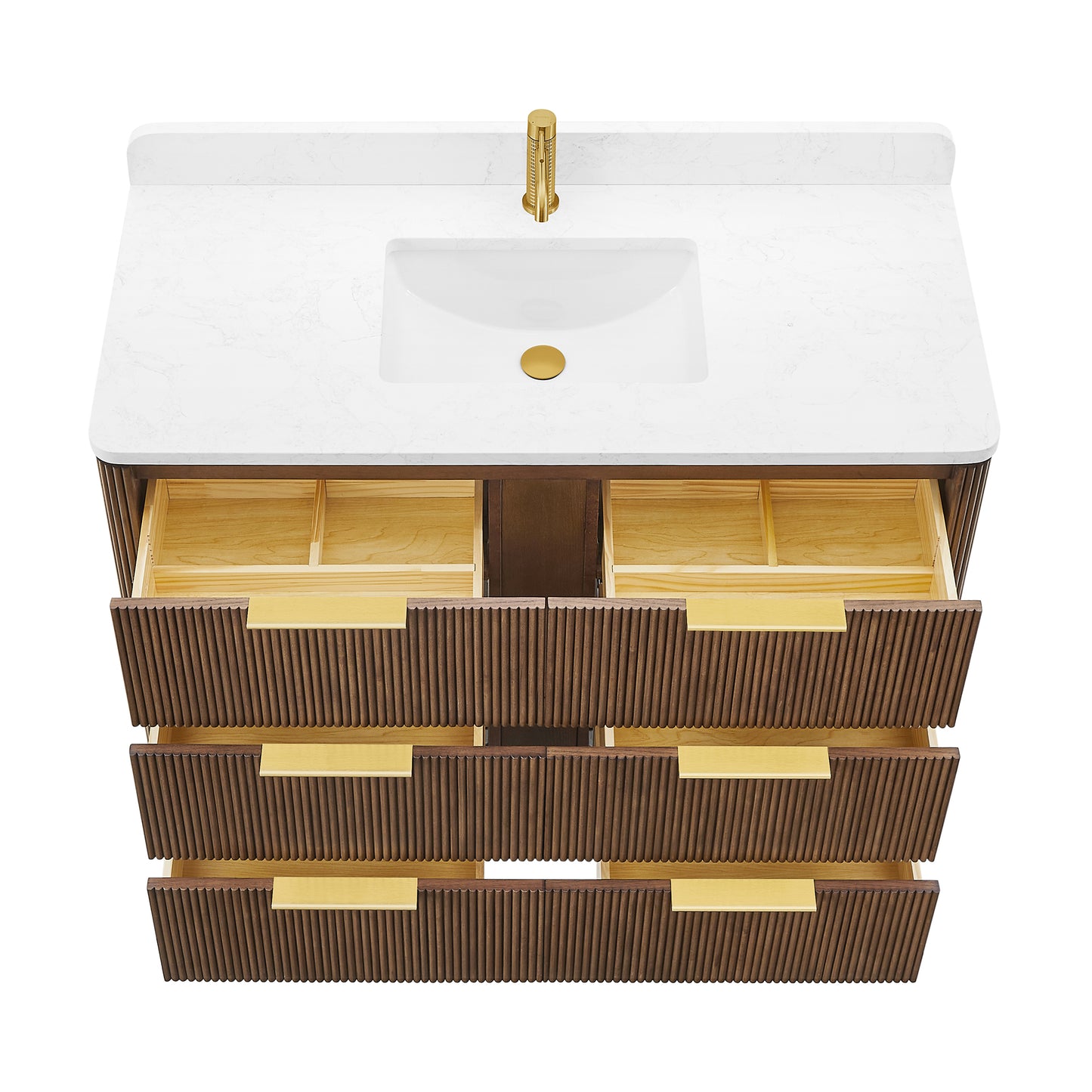 Zanica 48" Single Sink Bath Vanity in Oak Light Walnut