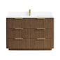 Zanica 48" Single Sink Bath Vanity in Oak Light Walnut