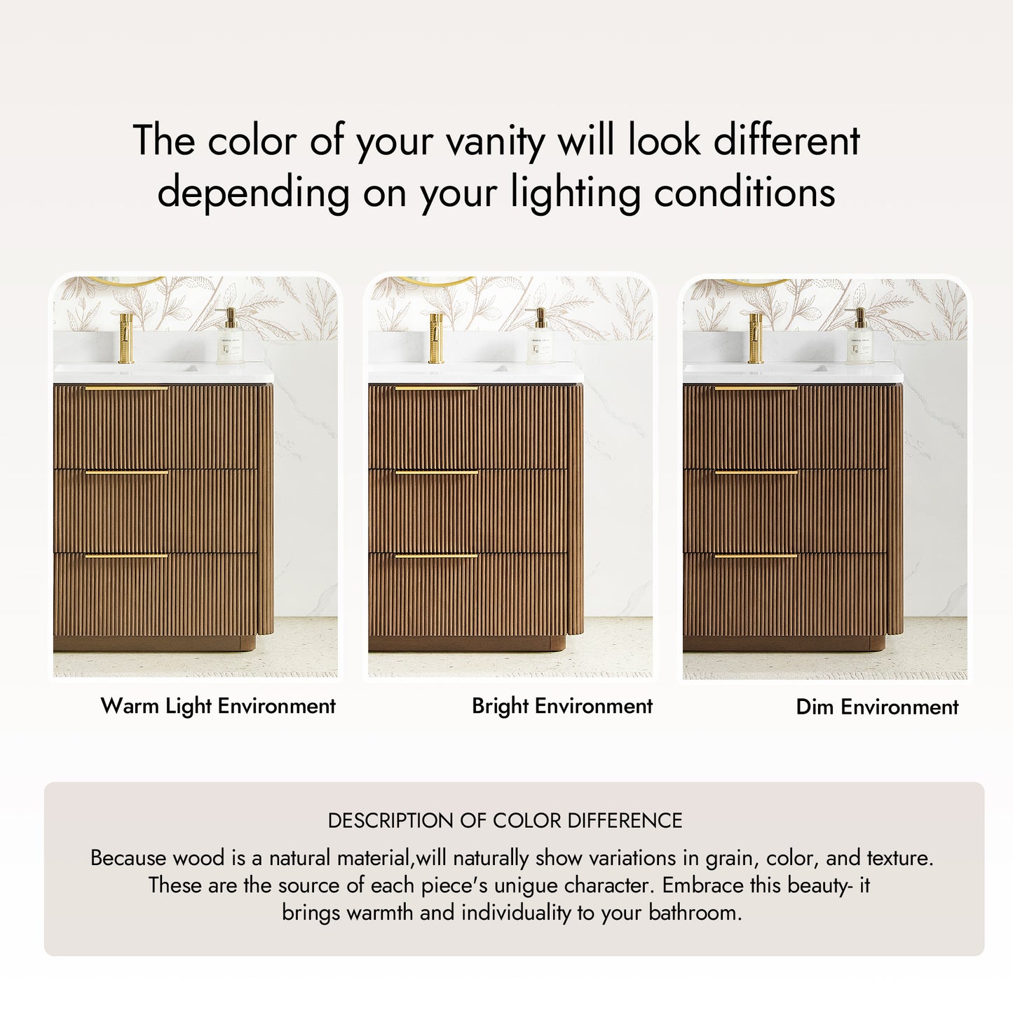Zanica 48" Single Sink Bath Vanity in Oak Light Walnut