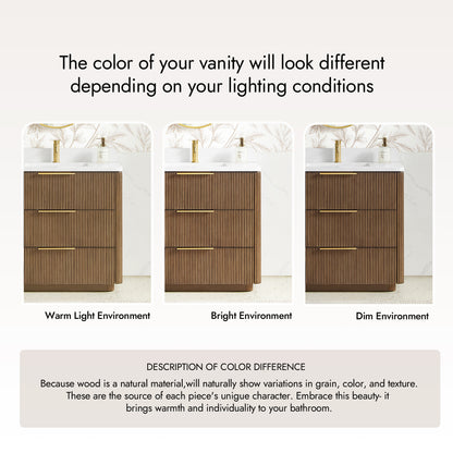 Zanica 48" Single Sink Bath Vanity in Oak Light Walnut