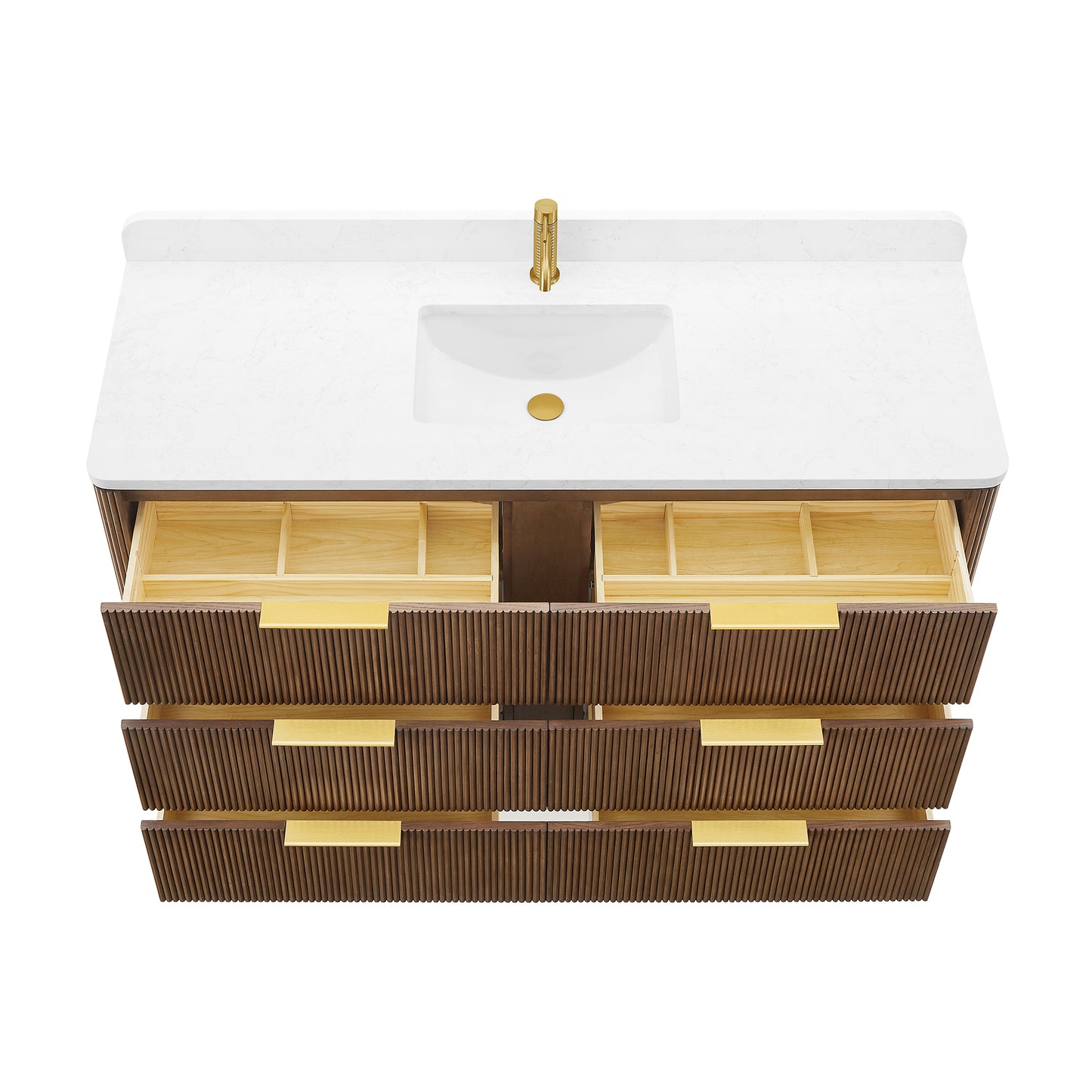 Zanica 60" Single Sink Bath Vanity in Oak Light Walnut