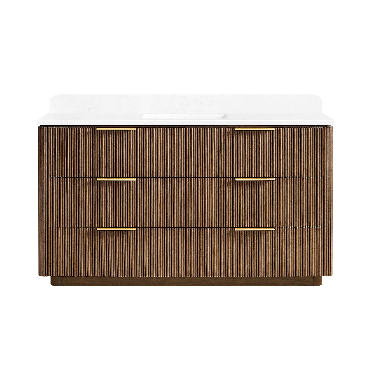 Zanica 60" Single Sink Bath Vanity in Oak Light Walnut