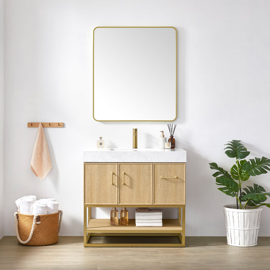 Vittoria 36" Single Bath Vanity in Dark Oak