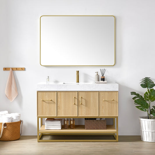 Vittoria 48" Single Bath Vanity in Dark Oak