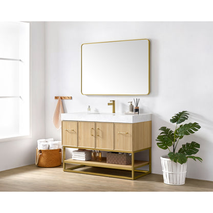Vittoria 48" Single Bath Vanity in Dark Oak