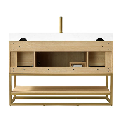 Vittoria 48" Single Bath Vanity in Dark Oak