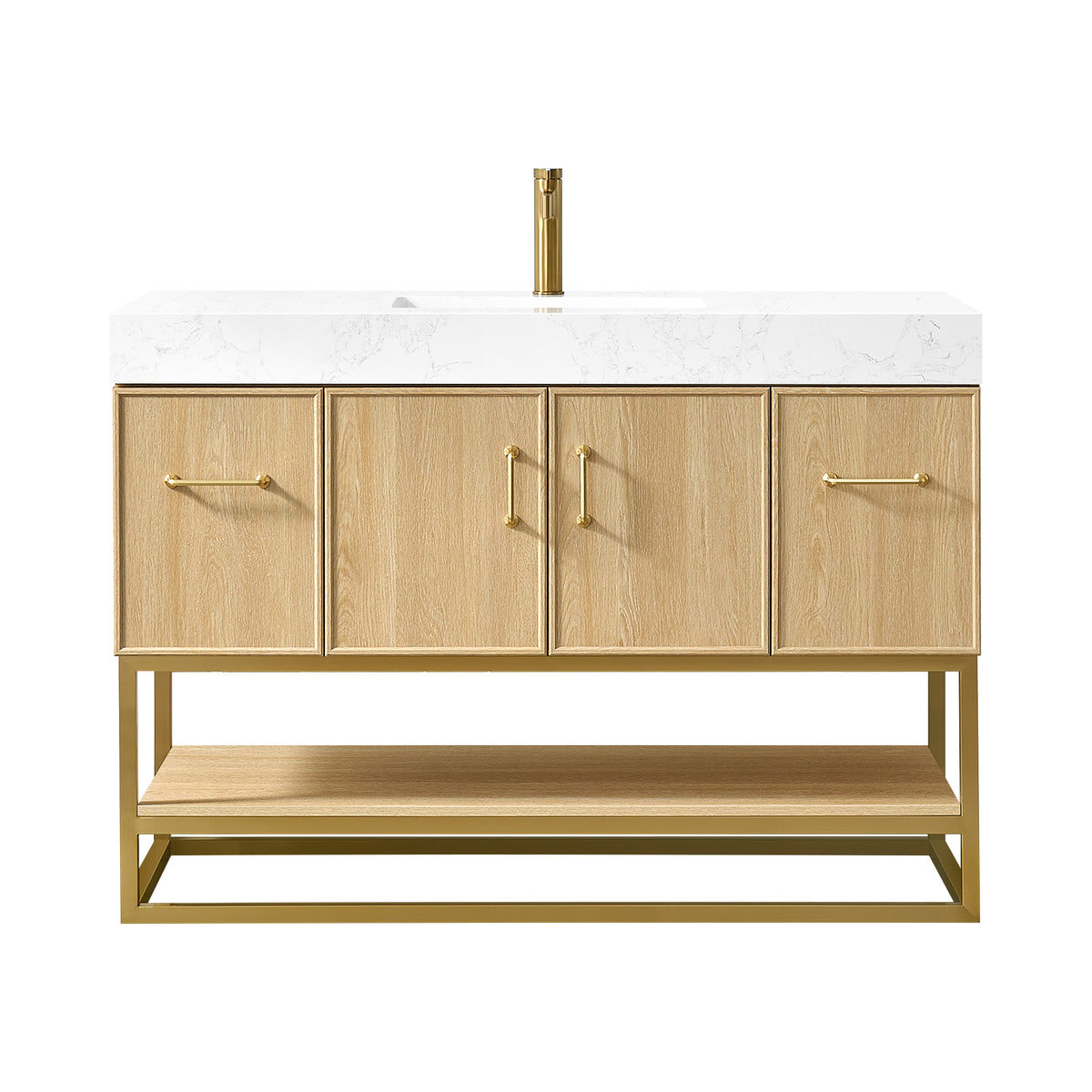 Vittoria 48" Single Bath Vanity in Dark Oak
