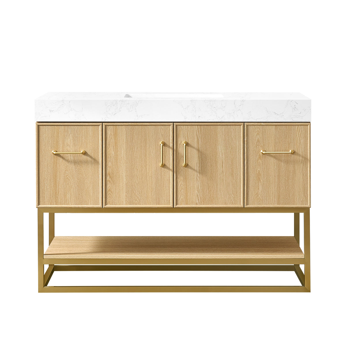 Vittoria 48" Single Bath Vanity in Dark Oak