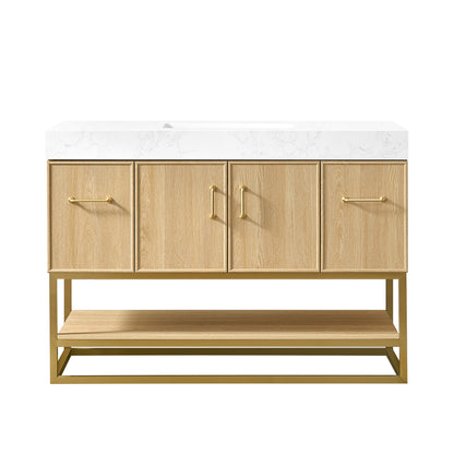 Vittoria 48" Single Bath Vanity in Dark Oak