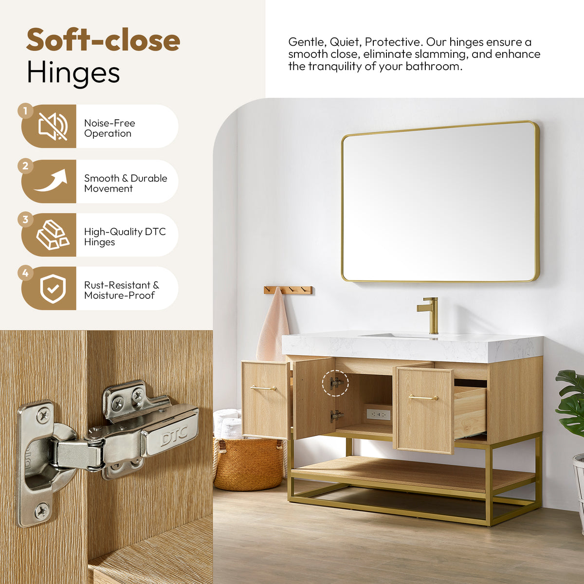Vittoria 48" Single Bath Vanity in Dark Oak