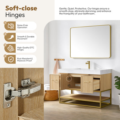 Vittoria 48" Single Bath Vanity in Dark Oak