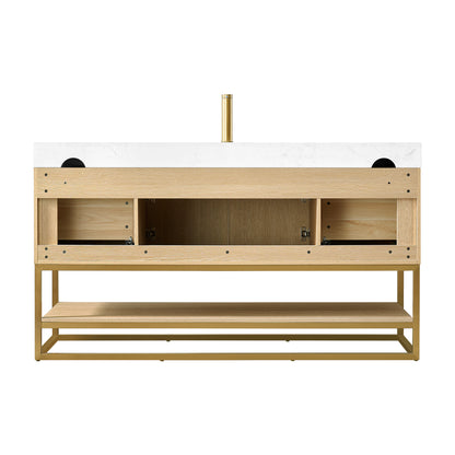 Vittoria 60" Single Bath Vanity in Dark Oak