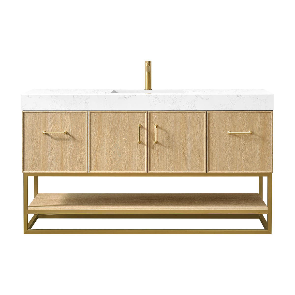 Vittoria 60" Single Bath Vanity in Dark Oak