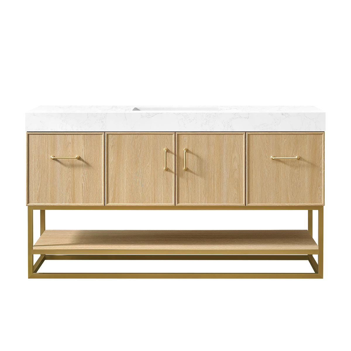 Vittoria 60" Single Bath Vanity in Dark Oak