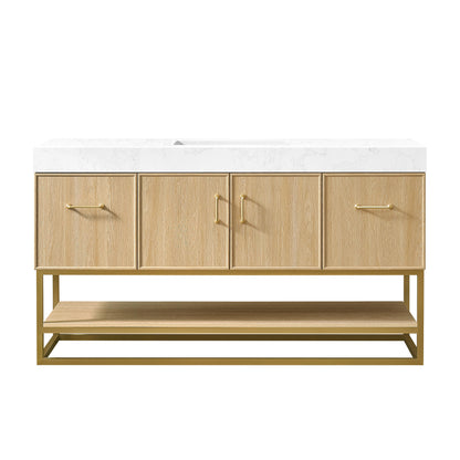 Vittoria 60" Single Bath Vanity in Dark Oak