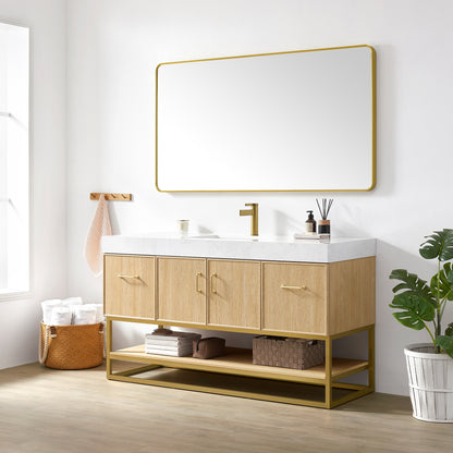 Vittoria 60" Single Bath Vanity in Dark Oak