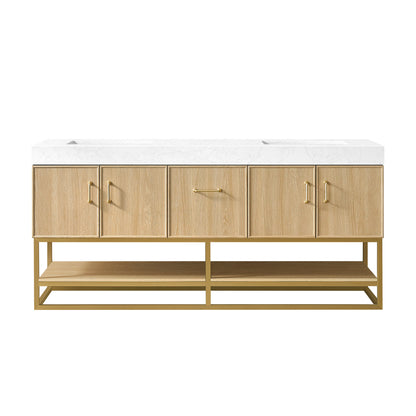 Vittoria 72" Double Bath Vanity in Dark Oak