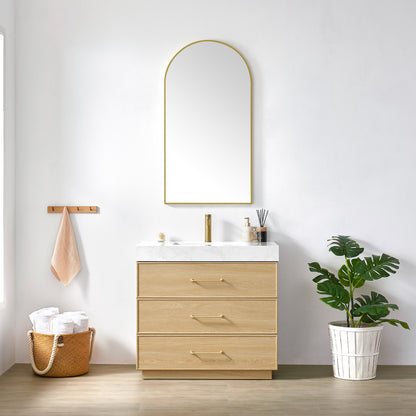 Turin 36" Single Sink Bath Vanity in Dark Oak
