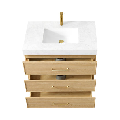 Turin 36" Single Sink Bath Vanity in Dark Oak