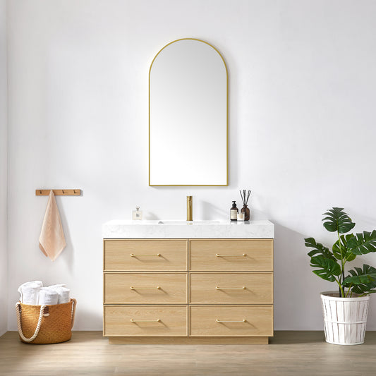 Turin 48" Single Sink Bath Vanity in Dark Oak